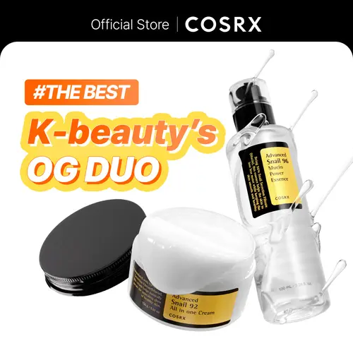 [COSRX Official] Snail Mucin Essence & Cream Duo - Lightweight Moisturizer Set That Hydrates, Soothes, Repairs Damaged Skin & Boosts Radiance