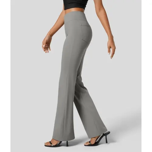 Halara Flex High Waisted Back Side Pocket Slight Flare Work Pants