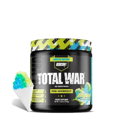 Total War Pre Workout Powder - Beta Alanine + Citrulline Malate Keto Friendly Pre Workout for Men & Women with 320mg of Caffeine - Fast Acting (30 Servings)