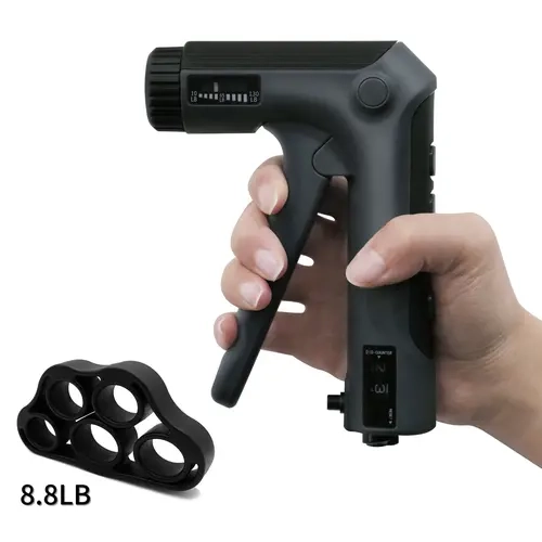 HXD-ERGO Heavy-Duty Ergonomic 1-Hand Gripper Strengthener - Adjustable Resistance (11-132 LBS), Count Reset, Adjustable Forearm Strengthener for Build Grip Strength, Weight Training, Muscle Recovery