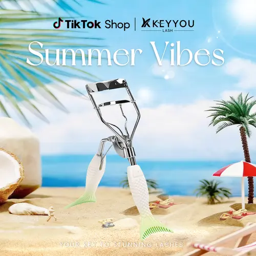 KEYYOU Eyelash Curler with Comb False Eyelashes Accessory Best Professional Tool for Lashes Curls Comfort Grip Wide Curvature for All Eye Shapes Springtok #September Stock Up