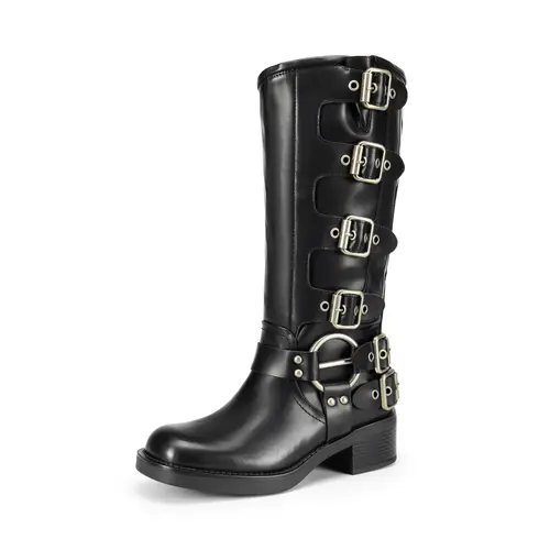 【Deals For You Days】Dream Pairs Square Toe Motorcycle  combat melania Bota  Comfort Walking Shoes Footwear Parent Riding boots, Western Cowboy Boot, Women,summerwins,summeroutfits,vacationoutfits,beachoutfits