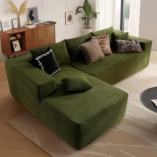 【Deals For You】Ovios Cushion,Holder ,Match with Ovios 104" Cloud Sectional Couch with L-Shaped Chaise Modern Modular Design, No Assembly Required, Plush Corduroy Cloud Velvet Fabric, 2 Pieces