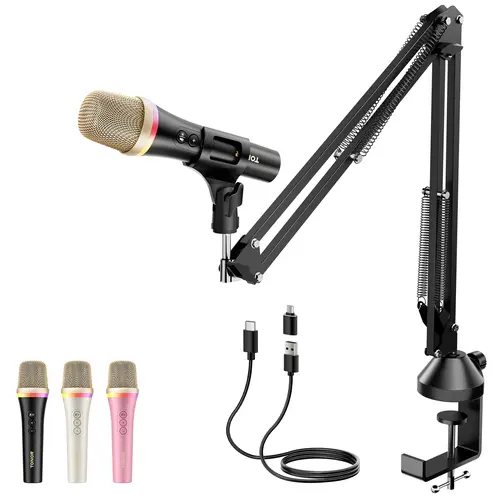 TONOR TD310/TD310+ USB/Type C Dynamic Microphone with Quick Mute Function, RGB Lighting, and Compatible with Phone, PC, PS4/PS5, and Studio Recording