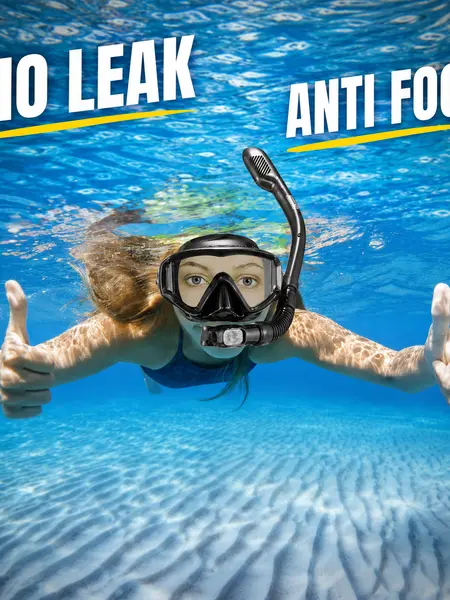 Aegend Snorkel Goggles Mask Set - Anti-Fog, No-Leak, Wide-View Snorkeling Gear with Dry Top Snorkel for Water Sports, Diving,summerwins,bathingsuitwomenset