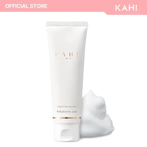 KAHI Alcohol-Free Cream-to-Foam Facial Cleanser - Hydrating Face Wash with Collagen, Hyaluronic Acid, Salmon Pdrn for Oily Skin Pore Care, Cleansing, Makeup Residue Lift, Moisture, Dewy Radiance, Portable Beauty-on-the-Go Travel Toiletries (2.70 fl oz)