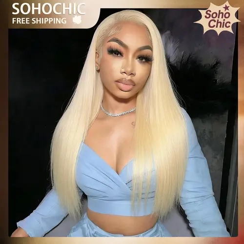 STERLY 200% Density #613 Blonde 13x6 Long Straight Full Lace Frontal Wigs Fashion Color blonde Wig Smooth HD Transparent Lace Front Wig #tiktokshopstockup