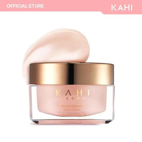 KAHI Core Collagen Cream Jar - Korean Beauty Gentle Anti-Aging Cosmetic Night Cream for Adults, Sensitive Skin, Hydrating Lotion with Age-Defying Formula, Boosts 3-Dimensional Elasticity, Crow’s Feet Soft, Skin Density (1.69 fl oz)