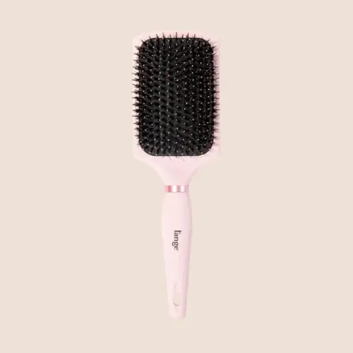 L'ANGE HAIR Square Detangler Paddlebrush - Hybrid Boar-Nylon Bristle Gentle Anti-Snagging Brush, Non-Slip Grip, Wet/Dry Use, All Hair Lengths, Less Scalp Tug, Ideal for Blowouts & Smooth Styling, Anti Snagging Hairbrush