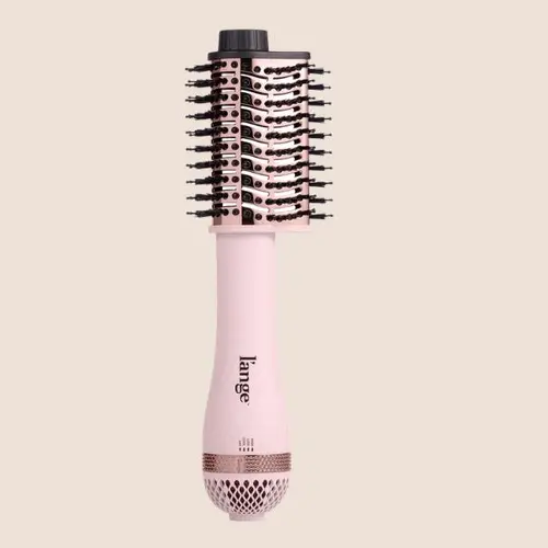 L'ANGE HAIR  - Le Volume Elevé 65MM 2-in-1 Titanium Hair Dryer Blower - Dual-Use Heat-Styling Tool, Dry & Style, Blush Smooth Ionic Styling, Unique Teardrop Barrel, 3 Heat Settings, 360° Vented Airflow, Mother's Day Gift Idea, Brush