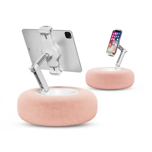 Viozon Multifunctional Pillow Mount Holder Accessory, 360°Adjustable Portable Compact Tablet Phone Holders & Mounts with Soft Plush Fabric, Detachable Bowl, Fits 4.7"-13" Phone/Tablet (iPad, iPhone, Samsung, Google, Kindle) YW