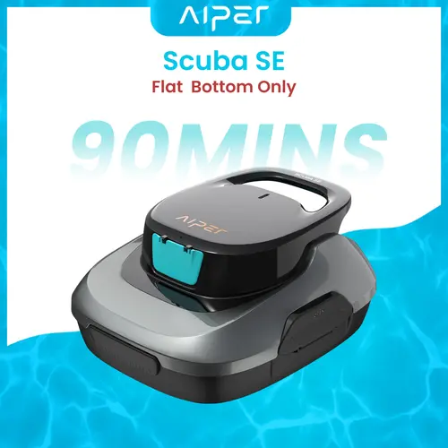 AIPER 【Flat Bottom ONLY】Cordless Robotic Pool Cleaner,  Lasts up to 90 Mins, Ideal for Above Ground Pools, Pool Vacuum, Self-Parking，Automatic Brush #smartlivinges