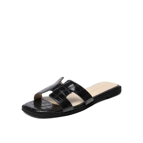 Dream Pairs Women's Classic Cut Out Slide Sandals - Fashionable Footwear, Slip-On in Seconds, Open Toe, Plush Faux Sheepskin, Lightweight, Flexible Sole, Beach-Ready Grip, Casual Summer Resort Slides for Women