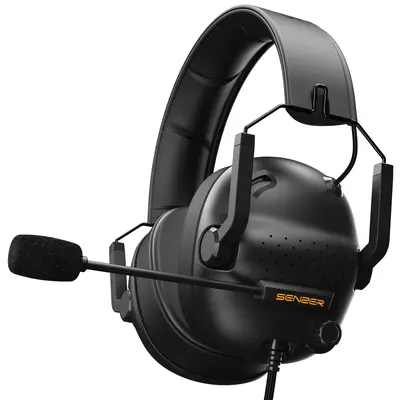 SENZER SG500 Wired  Pro Gaming Headset - Wired Gaming Headsets - PC Headsets -  Folding Headset for PC, PS4, PS5, Xbox One and Switch Audio Earphones Headphones Electronic Earbud