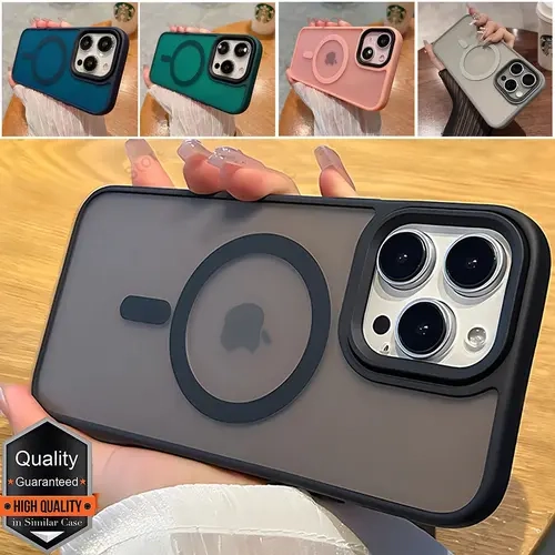 MagSafe-Fit Silicone TPU Casing - Shockproof, Frosted Translucent Matte Protector for iPhone 18 Pro Max, 17 Air, 16, 15, 14 Plus, 13, 12, 11 Pro Max Anti-Slip Mobile Phone Accessory Cover