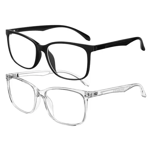 #BackToSchool Blue Light Glasses - Unisex Full Rim Aviator Optical Eyewear, Lightweight TR90 Plastic Frame Nylon Lenses, UV400 Glare Cut Anti-Eyestrain Fashion Accessory Eyewear for Computers, Accessories