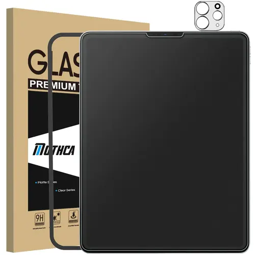 Mothca Matte Screen Protector for iPad, Etching-Process 9H Tempered Glass, Anti-Glare Fingerprint-Proof, 2.5D Curved Edge, Non-Privacy Calm Matte Touchscreen Protector, Less Finger Smudge, Compatible with iPad mini 7/6, A16/10, Air 11/13, Pro 11/12.9