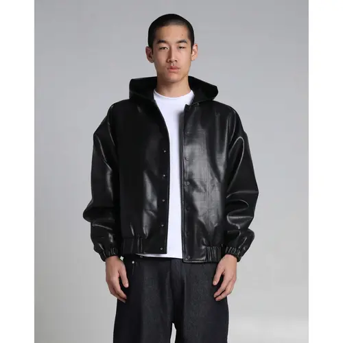 PU Leather Plaid Jacket Lightweight Coats