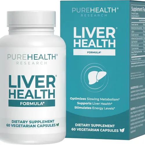 PureHealth Research Liver Health Formula - Liver Cleanse & Detox Supplement with Milk Thistle, Turmeric, Dandelion & Artichoke