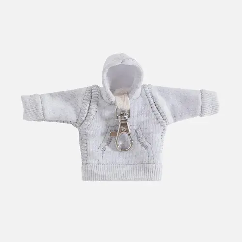 Aelfric Eden Lightweight Cotton Hoodie Keychain - Unisex Aesthetic Key Ring Accessory, Clip-On, 5.9in Width, Kawaii Design, Mini Purse Item, Gift Keychain, Daily Carry Car Attachment