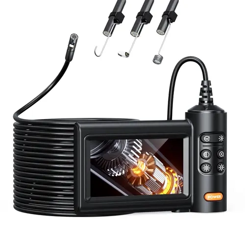 2026 Upgraded! 4.3" IPS HD Industrial Endoscope with 8mm Camera - 2MP 1080P Waterproof Snake Camera, 2000mAh for Car & Home Repair