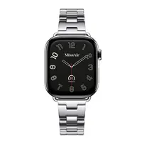MISSAIR Halo 316L Stainless Steel Bracelet Band for Women, Brushed Matte Adjustable Link Strap Compatible with Apple Watch Series 1–12, SE & Ultra, 38mm–49mm