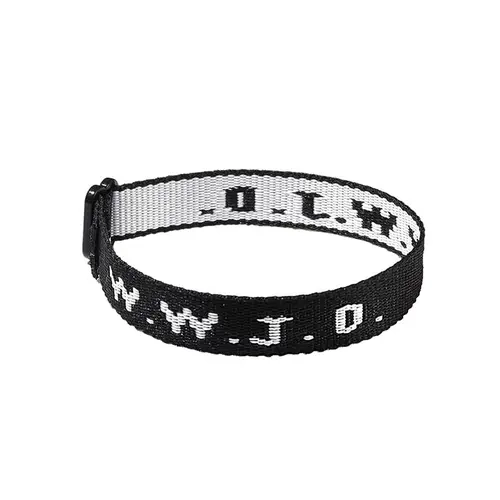 W.W.J.D. Webbing Bracelets What Would Jesus Do Bracelets Christian Bracelets Handmade Colorful Adjustable Religious Woven Wristbands for Fundraisers