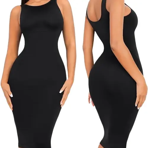 FeelinGirl Seamless Eco-friendly Large U-back Built-in Shaper Dress Bodycon Womenswear tts Basic Casual