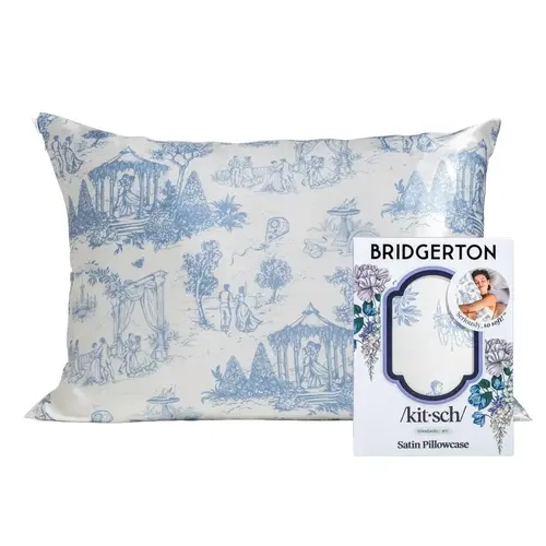 Bridgerton x Kitsch Satin Pillowcase in Garden Toile