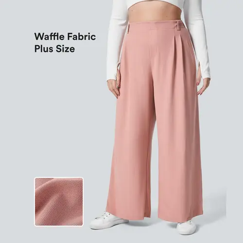 Halara Flex™ High Waisted Pocket Wide Leg Waffle Work Plus Size Pants