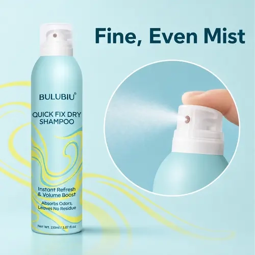 Summer Essential Dry Shampoo Spray - 150ml Cleansing Haircare for Men/Women, Oil-Absorbing, Root-Refreshing, Volumizing, Bounce-Adding, No-Rinse, Residue-Free, 24-Month Shelf Life, Suitable for All Hair Types