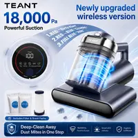 Teant Upgrade Mattress Vacuum Cleaner, 18kPa Suction, 33000 RPM Tapping, UV & Ultrasonic Dust Mite Removal, Dust Sensor, Aroma Tablet, Pet Hair Cleaner for Bed, Sofa, Handheld Vacuum Cordless, Wireless Vacuum,summerwins