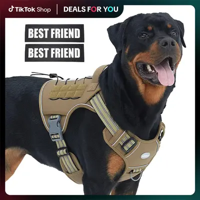 【#DealsForYouDays】AUROTH Tactical Dog Harness – Universal Harness, Walking Harness & Safety Harnesses for Small to Large Dogs, Durable Reflective, Easy to Control, No Pull Adjustable Pet Harness, Pet Supplies