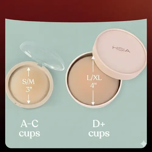 HSIA Breathable Non-Adhesive Reusable Washable Invisible Seamless Silicone Nipple Pasties Breasts Covers