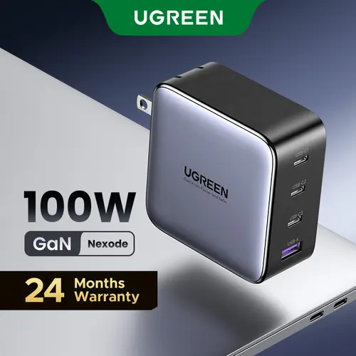 UGREEN Nexode GaN Foldable Wall Adapter - 4-Port USB-C Adapter Chargers, Compact Flat Plug High Capacity Multi-Device Charging Solutions (100W/140W/200W) with Ultra Fast Charging for MacBook Pro/Air, iPhone 17/16/15 Pro, September Restock, DealsForYouDays
