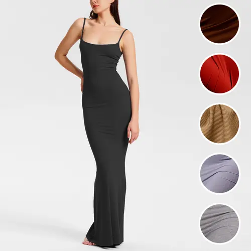 Women's Basic Chic Elegant Bodycon Maxi Dress - Solid, Adjustable Straps, Casual Sun Style, Workwear, Going Out Outfit, Regular & Petite Sizes Womens Dresses
