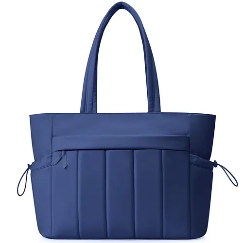 UKEIN Women's Quilted Puffer Commuter Work Tote - Lightweight Large, Multiple Pockets, Bottle Stays Put, Business & Casual, Cold Wash Compatible Shoulder Bag