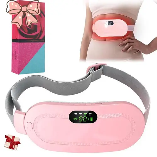 Menstrual Heating Pad Smart UterusWarmer Belt,1 Count Relief Waist PainCramps Vibrating Abdominal MassageUterus Warmer Waist Massager, VibratePlate,Halloween Gift,Fall Essentials