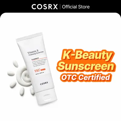 [COSRX Official] Vitamin E Vitalizing Facial Cream Sunscreen SPF 50+ 50ml - OTC Certified Korean Beauty Product, Anti-Aging, Soft Texture, Antioxidant-Rich Tocopherol, No White Cast, Cotton & Cacao Infused for Daily Skin Repair