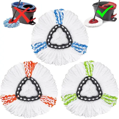3PC Spin Mop Refills For O-Cedar EasySwing 1-Tank System, Microfiber Spin Mop Replacement, For Hard Surface. o cedar mop head mop deep cleaning