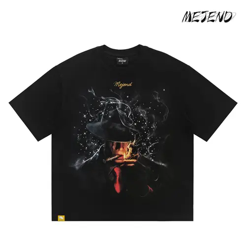 MeJend Men's Unisex Street Fit Cotton Round Neck Rhinestone Graphic T-Shirt, Vintage Casual Sparkly Short Sleeve Menswear Top