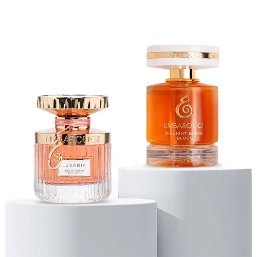 Embarouge Day & Night Femme Collection | Valentine Gift for her | 2x100ml (6.8 Fl. Oz Total) | Luxeria & Midnight Mirage Bloom | Sweet, Floral & Spicy Fragrance | Long Lasting Eau De Parfum