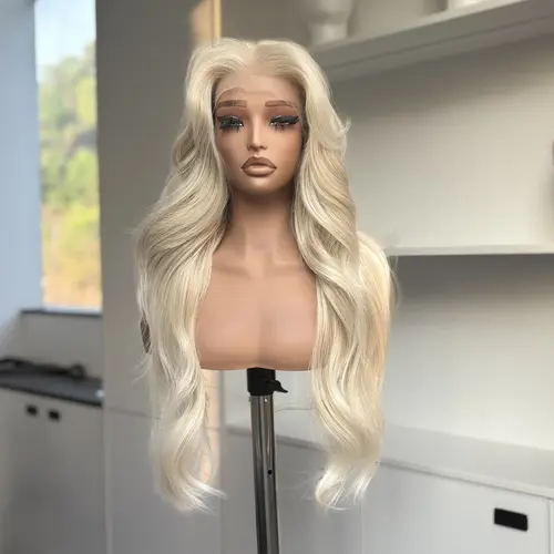 [Super Soft Futura] Beginner Friendly Synthetic Wig, 30in 150% Density Loose Body Wave, 13x6 HD Lace Free Part Pre Cut Glueless Frontal, Ash Blonde 613 Japan Quality Kanekalon Futura Faux Hair for Summerwins, Synthetic Wigs, Loose Wave