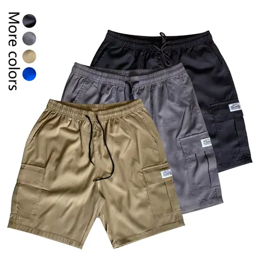 Men's cargo shorts, diagonal pockets, versatile casual wear, everyday wear men's shorts