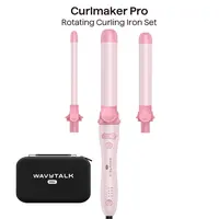 Wavytalk Curlmaker Pro, Rotating Curling Iron Set, 3 Detachable Barrel (0.5", 1", 1.25") ,Meet Different Curly Hair Needs