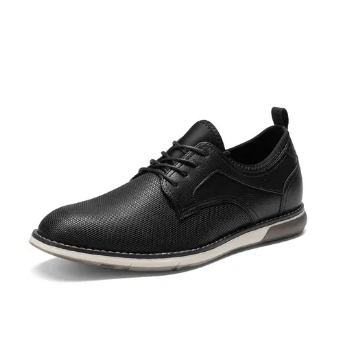 BRUNO MARC Men's Classic Low-Cut Lace-Up Closed Oxford Walking Shoes - Laces, Slip-Resistant Soles, Arch Support, Tri-Layer Spliced Upper, Thermoplastic Elastomers, All-Seasons Business & Casual-Business Formal Footwear