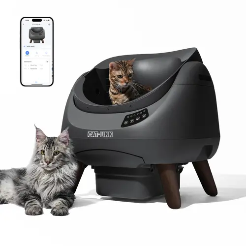 CATLINK Automatic-Litter Box 12 Lite Self-Cleaning Scooper Open-X |App Control, Large Waste bin, Ultra-Quiet Operation, Compatible with All Cat Litter, Litter Level Monitoring, Multi-Safety Anti-Pinch Design, Odor Control, Easy Setup Litterbox