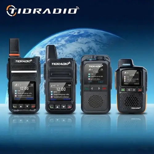 TIDRADIO 4G Global Handheld 2-Way Radio - Portable Walkie Talkie with 5000KM Long Range, 1-Year SIM Card, Multi-Mode, Odmaster APP Control, Audio Function, Wireless Travel Gadget for Camping, Hiking, Global Walkie Talkies
