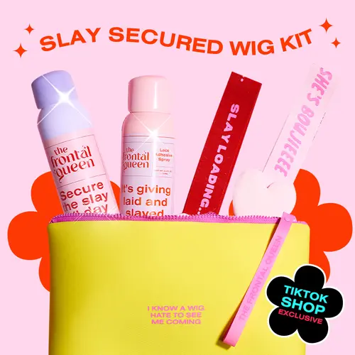 Slay Secured Wig Kit | Lace Adhesive Spray, Melting Spray & Wig Essentials for Invisible Lace, Secure Hold, Beginner-Friendly Install, Daily Maintenance Routine