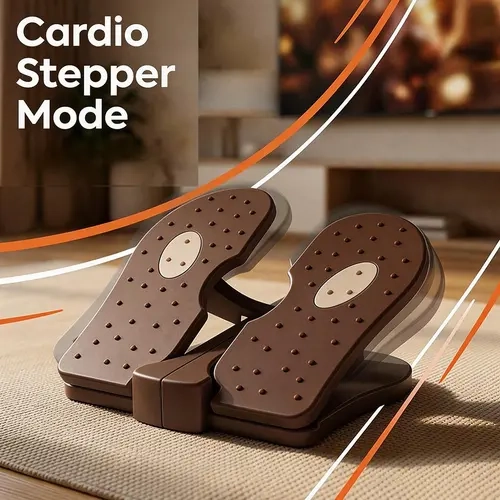 Magic BB Mini steppers for exercise at home,Portable Exercise Stepper Machine for Leg Training, Foldable Leg trainer For calves, ankles, knees,fitness equipment for use while sitting - with anti-slip mat. Summervibes Pedal Exerciser